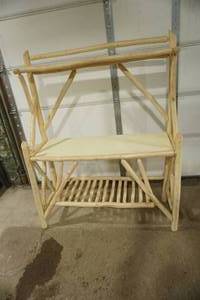 lot 477 image: Decorative Log-Style Buffet Table with Shelves