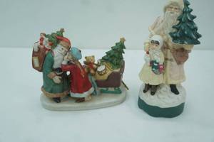 lot 510 image: Thomas L. Cathey Midwest Cannon Falls Porcelain Santa Claus Figurines
