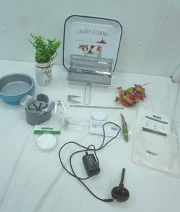 lot 519 image: Pampered Chef Small Round Baking Pans NEW, Dairy Farm Enamel Tray NEW, Grill Basket NEW, Pampered Chef Mini Whip NEW and More