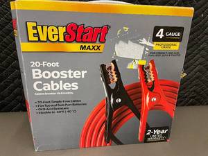 lot 2 image: EverStart MAXX 4-Gauge 20-Foot Booster Cables
