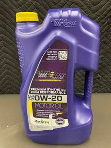 Royal Purple Premium Synthetic Motor Oil SAE 0W-20 - 5 qt