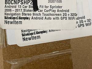 lot 19 image: Android 13 Car Stereo for Sprinter 2006-2017 - 9in Touchscreen, 2GB32GB, CarPlayAndroid Auto