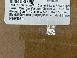 lot 21 image: 4-in-1 Air Duster & Vacuum Cleaner - 80,000 RPM Handheld Car Dust Blower