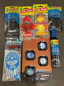 lot 38 image: Little Trees Car Air Fresheners Assorted Lot - Strawberry, New Car, Sunset & Ocean