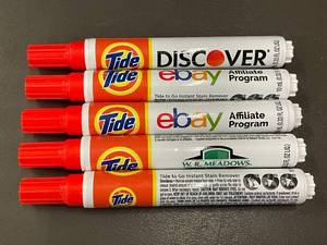 lot 99 image: Mpls - Set of 5 Tide To Go Instant Stain Remover Pens with Assorted Branding