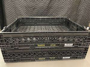 lot 102 image: Set of 2 Tosca 65126 Collapsible Plastic Crates