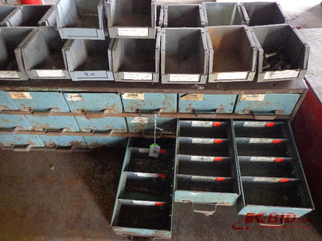 lot 115 image: Metal Screw Storage and Plastic Storage Bins
