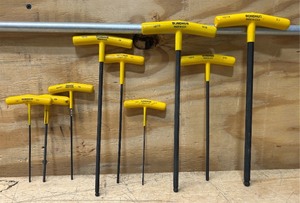 lot 103 image: Bondhus T-Handle Hex lot of 9