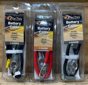 lot 104 image: DEKA Battery Cable Top Post Terminal lot of 3