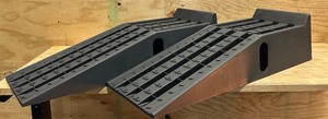 lot 139 image: Black plastic car ramps