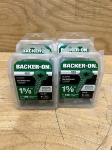 lot 201 image: #9 x 1-58 in. Serrated Flat Head Star Drive Cement Board Screws (140-Pack) (lot of 4)