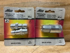 lot 256 image: Milton Tru-FlateParker Male Plug, Female Coupler