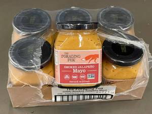 lot 69 image: AZ 2 - Foraging Fox Smoked Jalapeno Mayo 6-Pack, 9.2 oz Jars, BB 100324