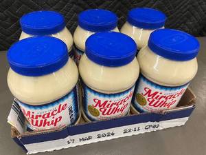 lot 224 image: WY - Miracle Whip Dressing 30 oz Jar - 6-Pack