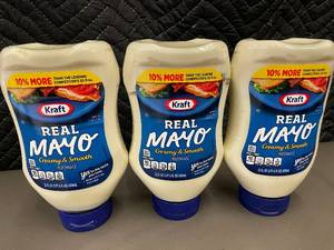 lot 337 image: Kraft Real Mayo 22 oz Creamy & Smooth Mayonnaise - 3-Pack Bottles