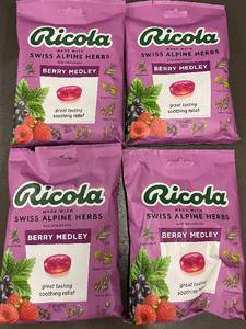 lot 350 image: Ricola Berry Medley Cough Drops - Swiss Alpine Herbs - 4 Bags