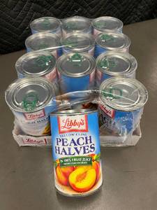 lot 406 image: Trol - Libbys Peach Halves 15 oz Cans - 12-Pack