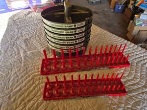 lot 19 image: Hansen Socket Tray and Sportsmens Tray Stack