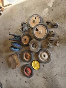lot 48 image: Mixed Wheels and Casters Lot including Various Sizes and Types