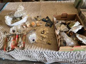 lot 58 image: Lot of Hardware and Accessories including Storm Window Adjusters, Drawer Pulls, and Miscellaneous Hardware