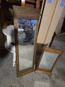 lot 101 image: Wood Framed Mirrors