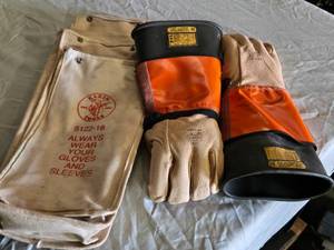 lot 137 image: Klein Tools Electrical Safety Gloves with Carry Bag and Accessories