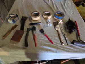 lot 164 image: 3M ScotchBlue Painters Tape, Brushes, and Painting Tools Set