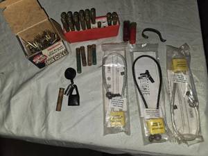 lot 199 image: Federal .22 LR rounds, various shotgun shells, and Project ChildSafe gun locks