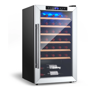 lot 8 image: Costway 20 Inch Cooler Refrigerator for 33 Bottles with Tempered Glass Door