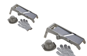 lot 211 image: LOT Of 2 Curtis Stone Dura-Pan Nonstick Mandoline, Grey