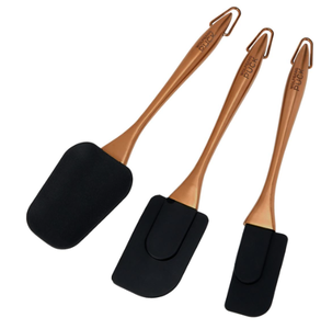 lot 248 image: Wolfgang Puck 3-piece Silicone Spatula Set wStainless Steel Handles