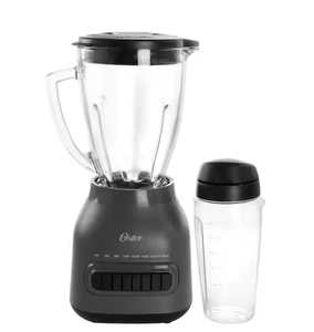 lot 270 image: Oster Easy to Clean 48 oz. 8-Speed Grey 700-Watts Blender with 20 oz. Blend-N-Go Cup