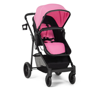 lot 319 image: Costway Foldable Baby Stroller 2 in1 Newborn Infant Travel Buggy Pushchair Pink