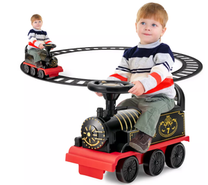 lot 321 image: Costway 6V Electric Kids Ride On Train Motorized Train Toy w Track & 6 Wheels