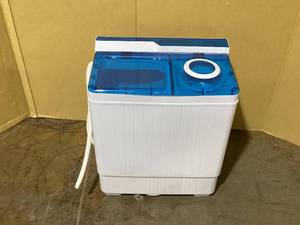 lot 107 image: 26 LBS Portable Washing Machine with Drain Pump, 2-in-1 Twin Tub Top Load Washer Dryer Combo for RV Apartment