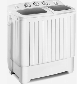 lot 22 image: Giantex Portable Washing Machine, 20Lbs Washer And Spinner Combo, Twin Tub 12Lbs Wash & 8Lbs Spin