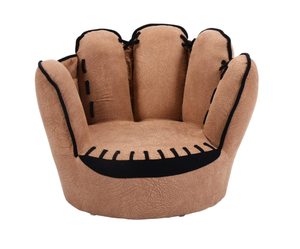 lot 96 image: Costway Household Five Fingers Baseball Glove Shaped Kids Leisure Upholstered Sofa