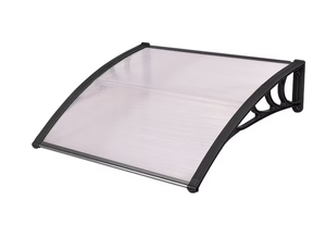 lot 164 image: Costway 40-in Wide x 40-in Projection x 11-in Height Metal White Solid Fixed Patio Awning