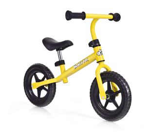 lot 284 image: HoneyJoy Kids Balance Bike No Pedal Training Bicycle wAdjustable Handlebar & Seat Yellow