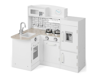 lot 330 image: Kids Corner Wooden Kitchen Playset with Cookware Accessories