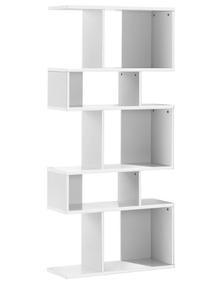 lot 333 image: Costway 90285374 5 Cubes Ladder Shelf Corner Bookshelf Display Rack Bookcase-White