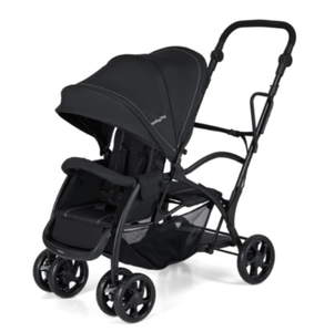 lot 339 image: Costway BC10268BK 3-in-1 Folding Convertible born Stroller with Detachable Bassinet - Black