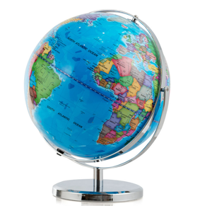 lot 422 image: 13 Inch Illuminated World Globe 720° Rotating Map with LED Light
