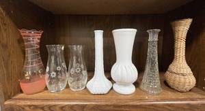lot 44 image: Collection of Vintage Decorative Vases Assorted Styles