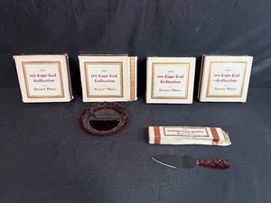 lot 49 image: Avon 1876 Cape Cod Collection Dessert Plates and Server Set w Original Boxes