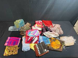 lot 178 image: Collection of Colorful Womens Fashion Scarves and Headscarves