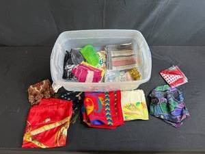 lot 180 image: Collection of Colorful Fashion Scarves and Bandanas
