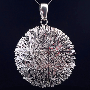 lot 16 image: Artistic Wire Orb Disc Pendant VIDEO