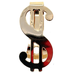 lot 36 image: Estate $ Dollar Sign Money Clip w Acrylic Jewelry Box
