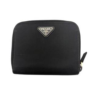 lot 30D image: Prada Black Nylon Zip-Around Wallet Pre-Owned Retail $550